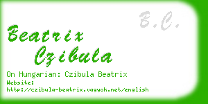 beatrix czibula business card
